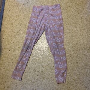 Pink Floral Kids Leggings
